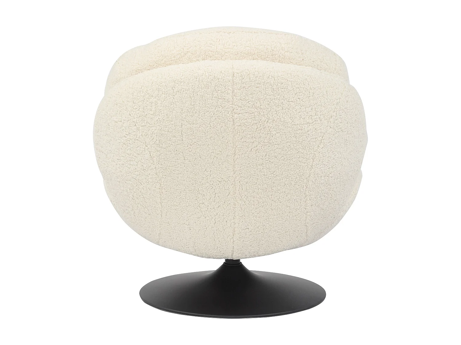Fauteuil pivotant effet bouclette blanc
