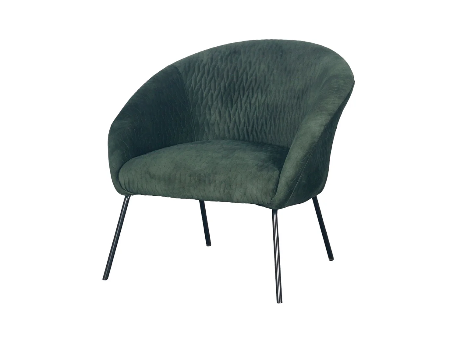 Fauteuil en velours vert bouteille MARCO