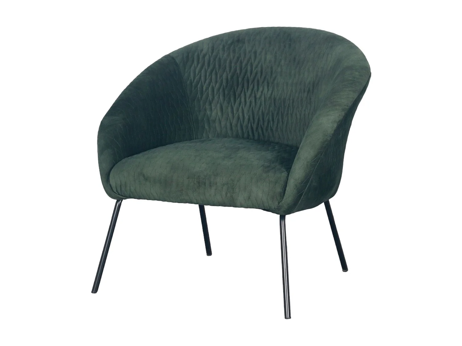 Fauteuil en velours vert bouteille MARCO