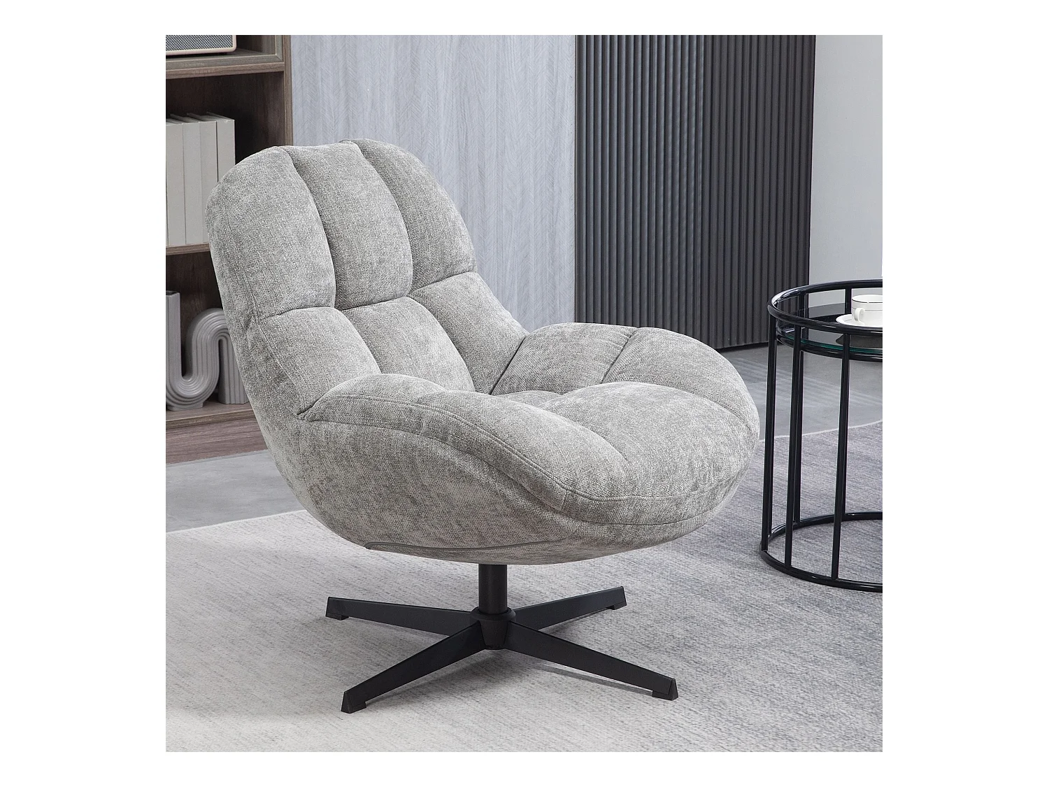 Fauteuil pivotant gris MOLTO
