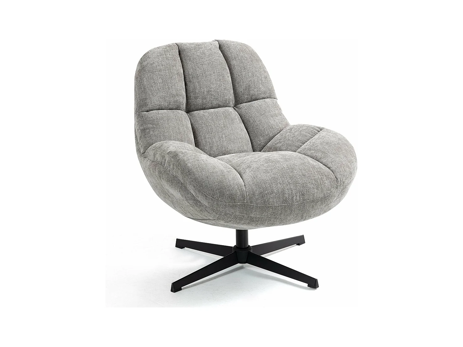 Fauteuil pivotant gris MOLTO