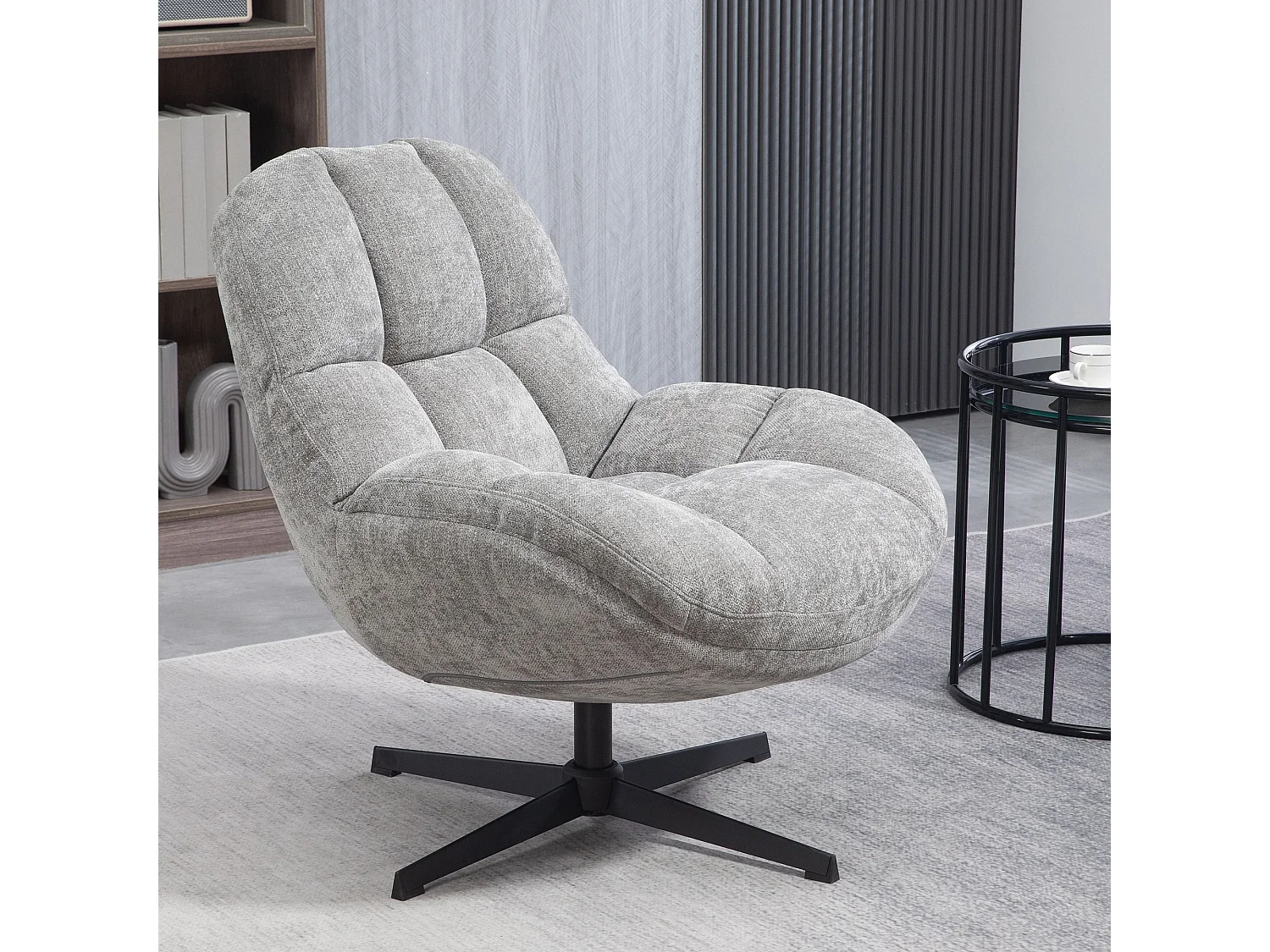 Fauteuil pivotant gris MOLTO