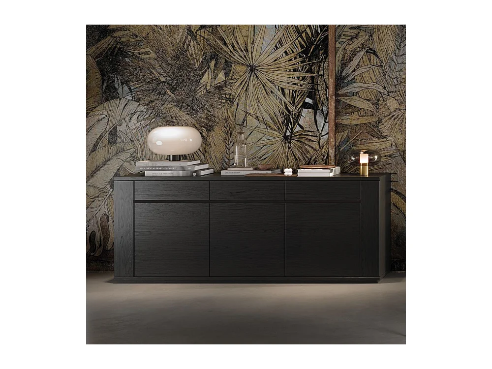 Madia 3 ante nero Alce 205x49x83h