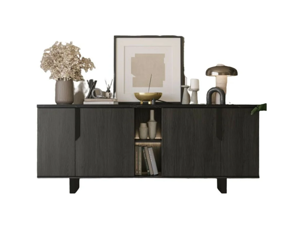 Madia 4 ante palissandro nero Zaira 205x49x83h