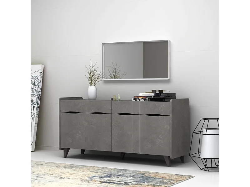 Madia Sila 140x45x72H cm colore cemento