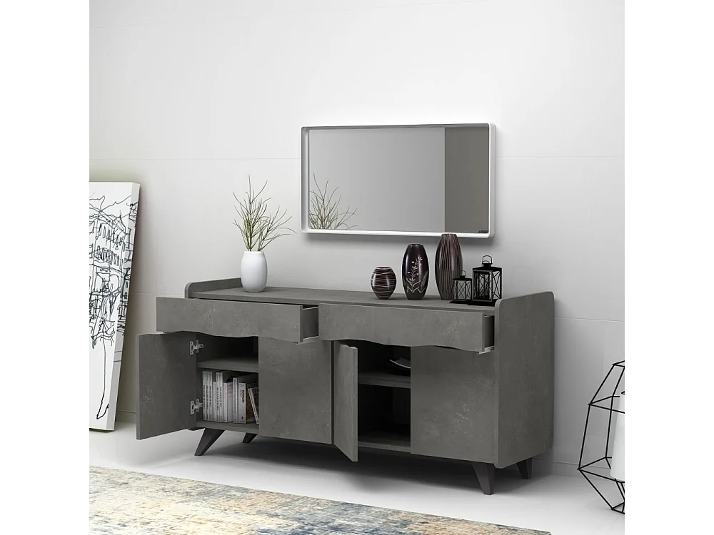 Madia Sila 140x45x72H cm colore cemento