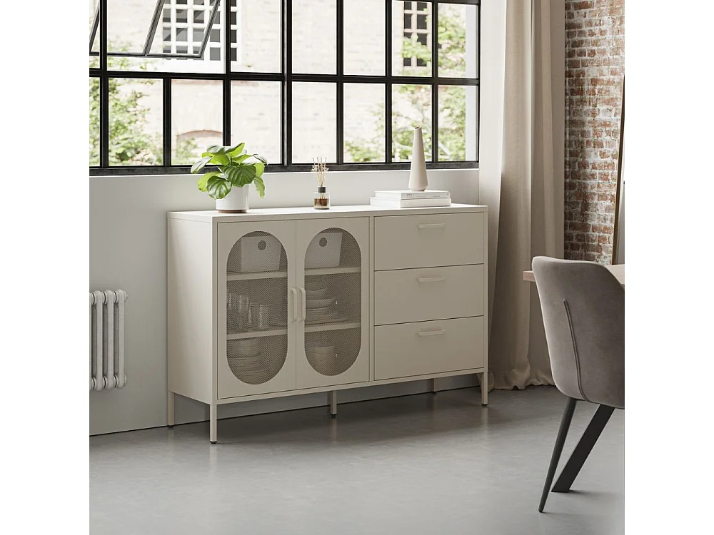 Dressoir Diora - 140x40x90cm - Beige