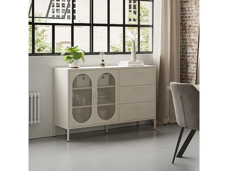 Dressoir Diora - 140x40x90cm - Beige