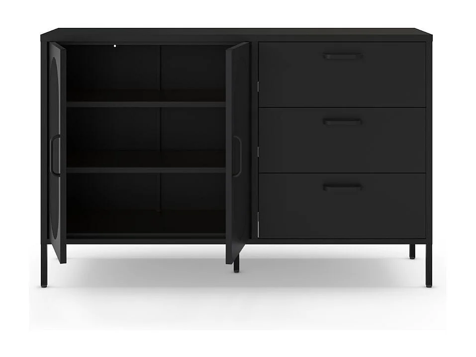 Dressoir Diora - 140x40x90cm - Zwart