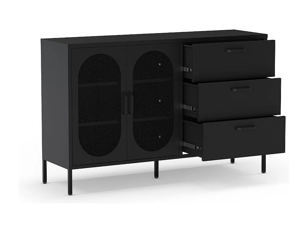 Dressoir Diora - 140x40x90cm - Zwart