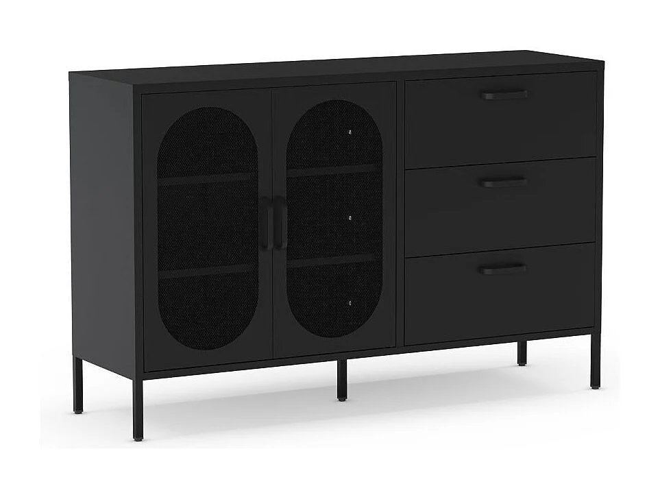 Dressoir Diora - 140x40x90cm - Zwart
