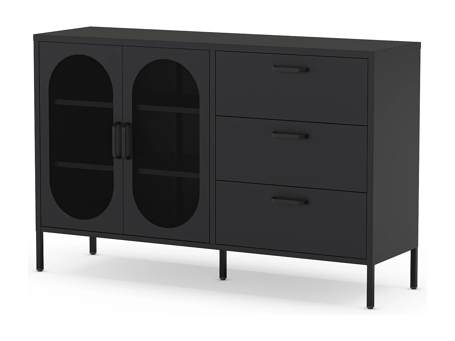 Dressoir Diora - 140x40x90cm - Zwart