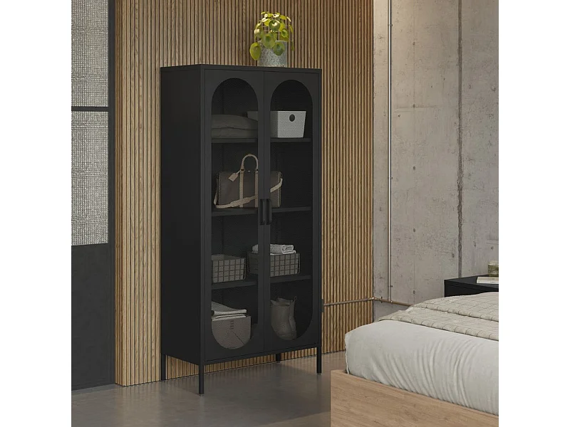 Kast Diora - 80x40x170cm - Zwart