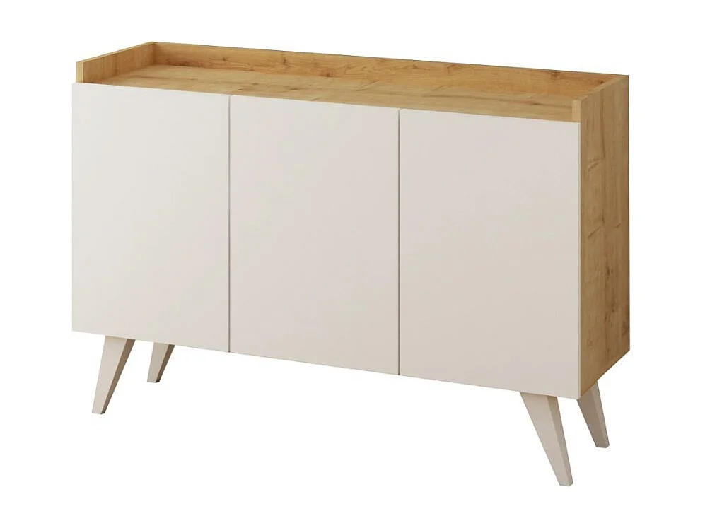 Madia 3 ante rovere e bianco Cok 120