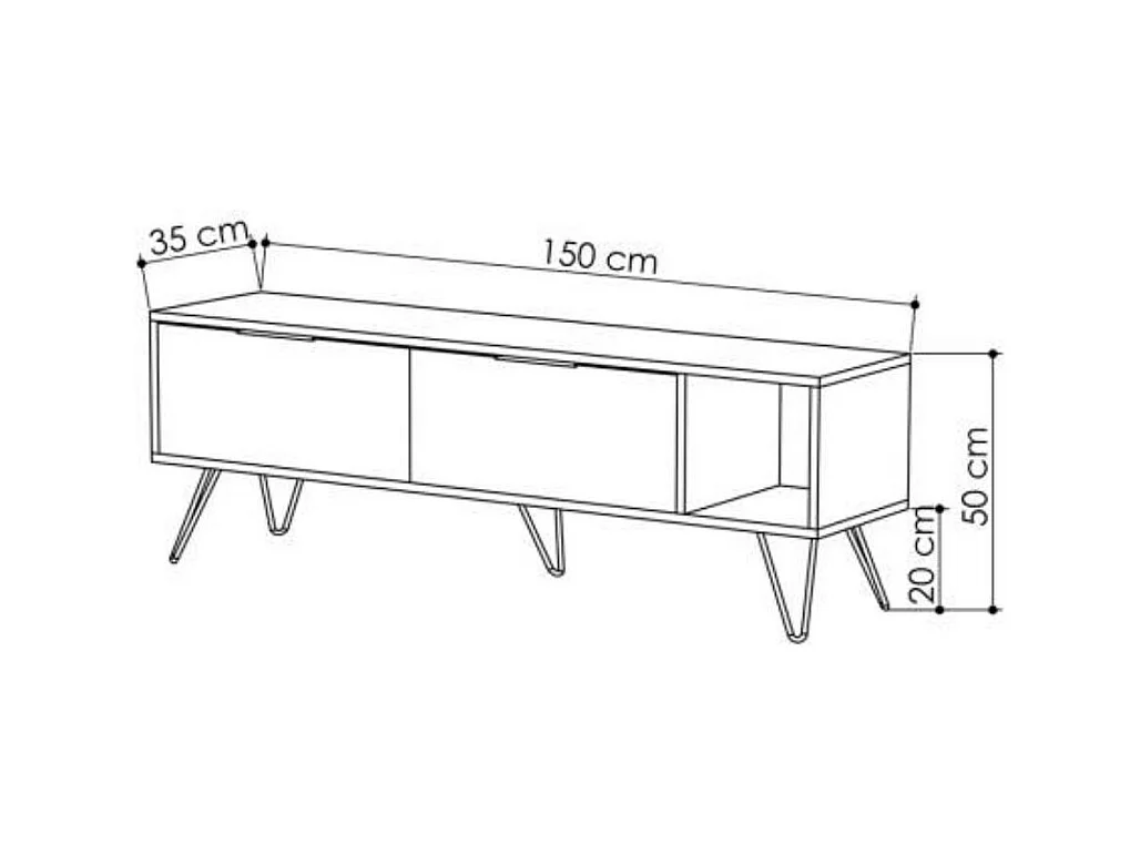 Mobile porta Tv Furoki 150x50 colore rovere