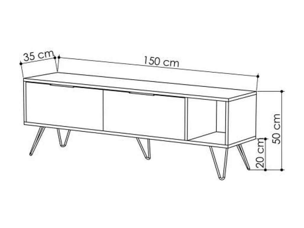 Mobile porta Tv Furoki 150x50 colore rovere