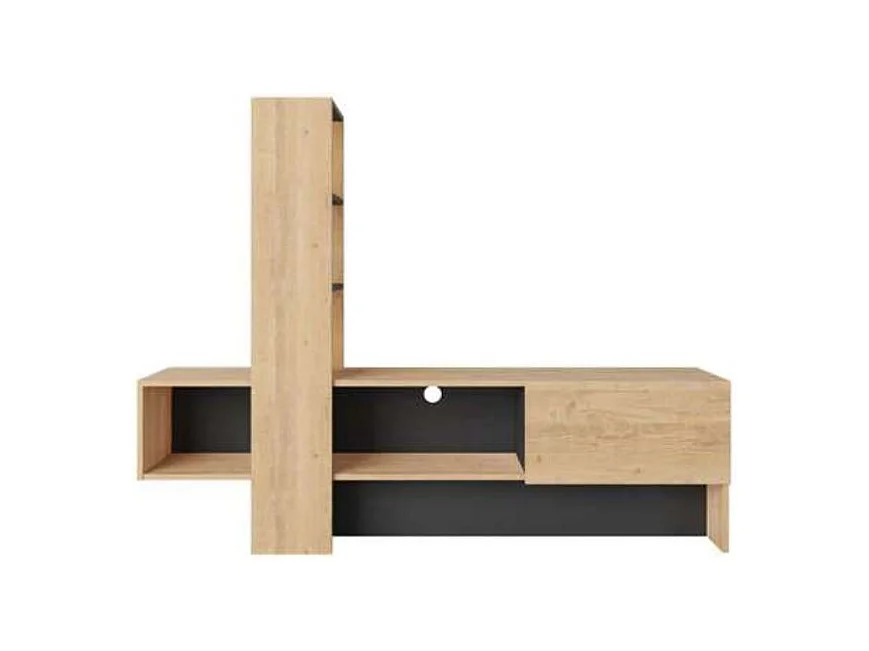 Mobile porta Tv Troya con anta a ribalta 180 cm colore rovere antracite