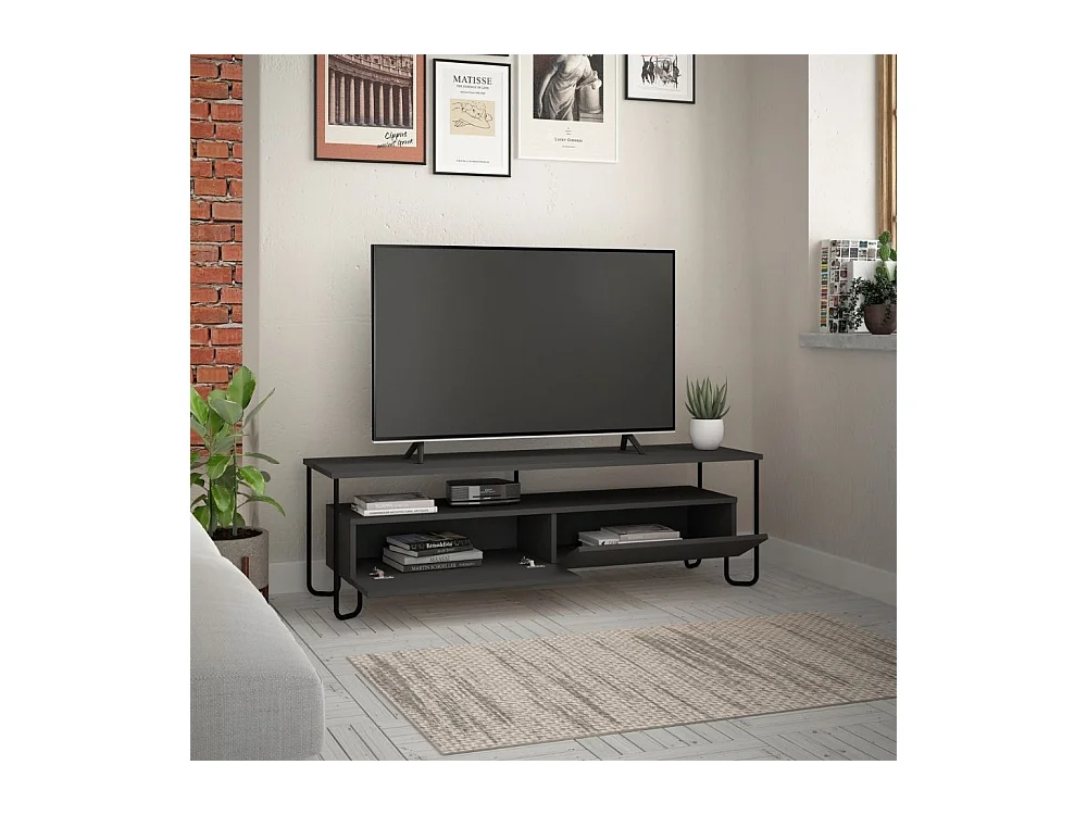 Mobile porta Tv due ante Cornea 150 cm colore antracite