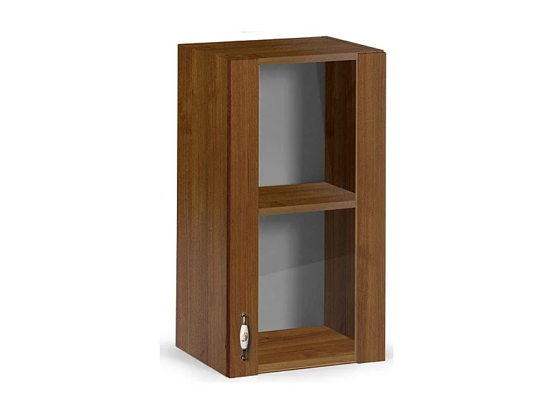 Vetrina pensile per cucina 40 cm 1 anta colore noce antico