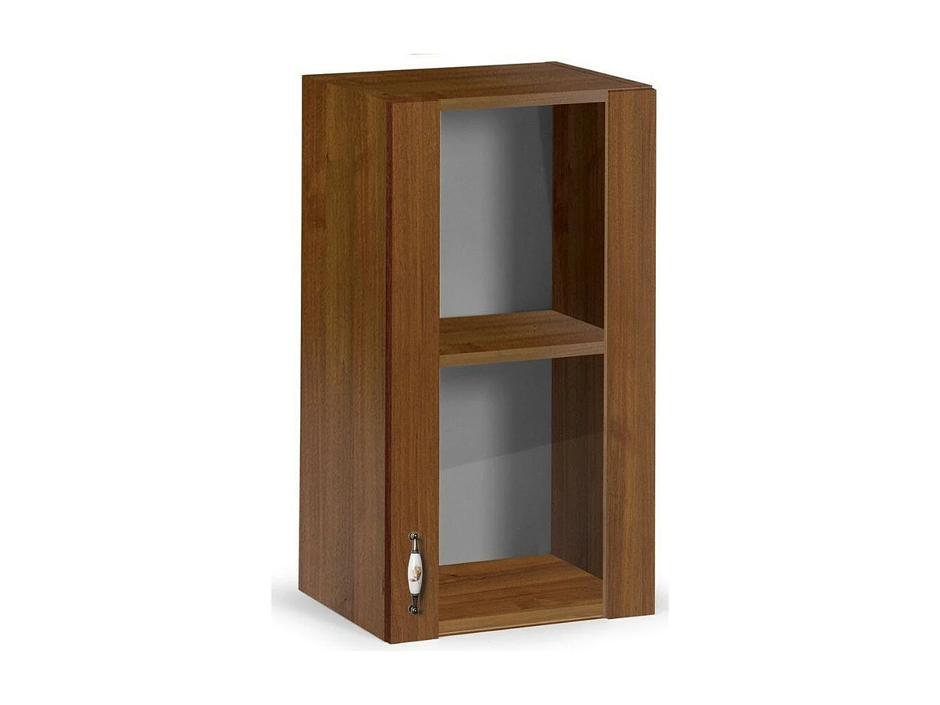 Vetrina pensile per cucina 40 cm 1 anta colore noce antico