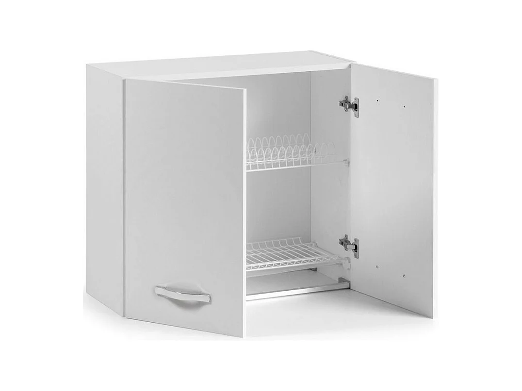 Pensile scolapiatti 80 cm due ante colore noce antico