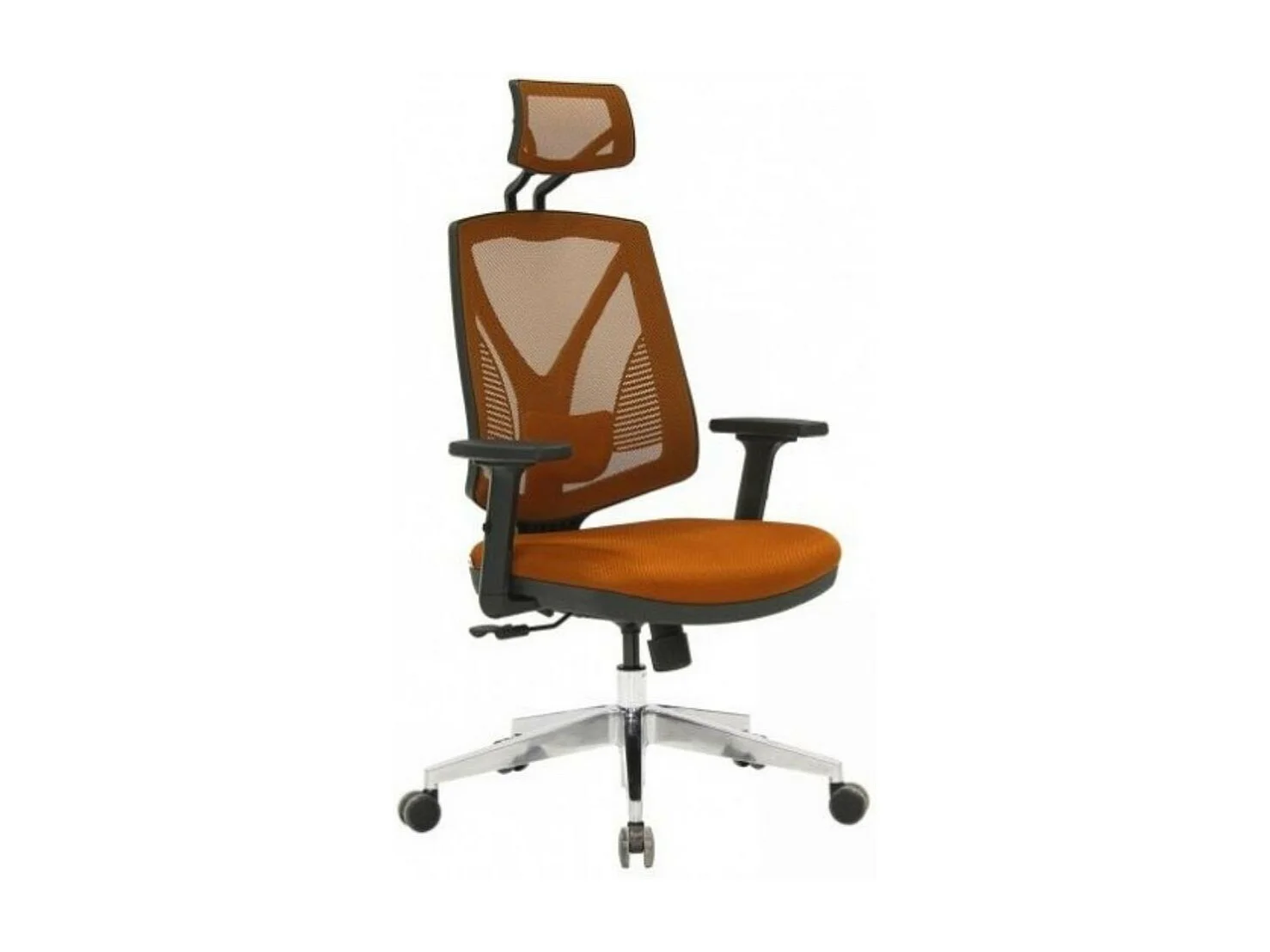 Poltrona ufficio con braccioli fissi Bella colore cuoio