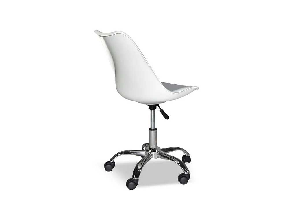 Sedia da ufficio bianca LC719 seduta ergonomica e ruote