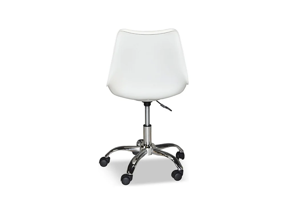 Sedia da ufficio bianca LC719 seduta ergonomica e ruote