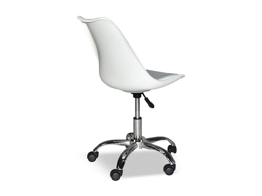 Sedia da ufficio bianca LC719 seduta ergonomica e ruote