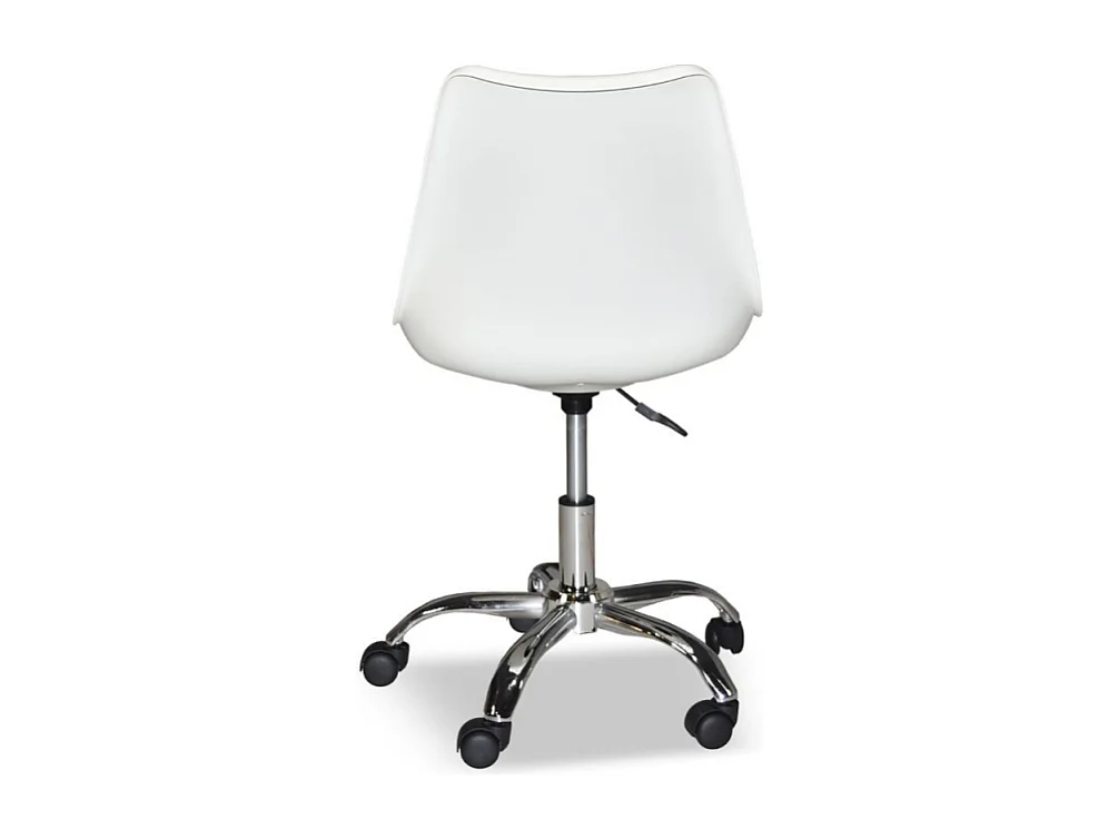 Sedia da ufficio bianca LC719 seduta ergonomica e ruote