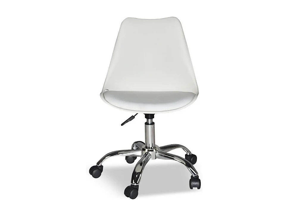 Sedia da ufficio bianca LC719 seduta ergonomica e ruote