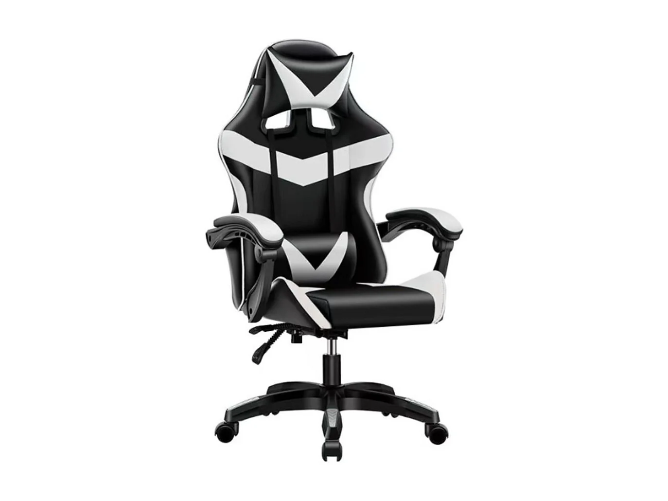 Poltrona Gaming colore nero bianco PVC – Comfort e Design