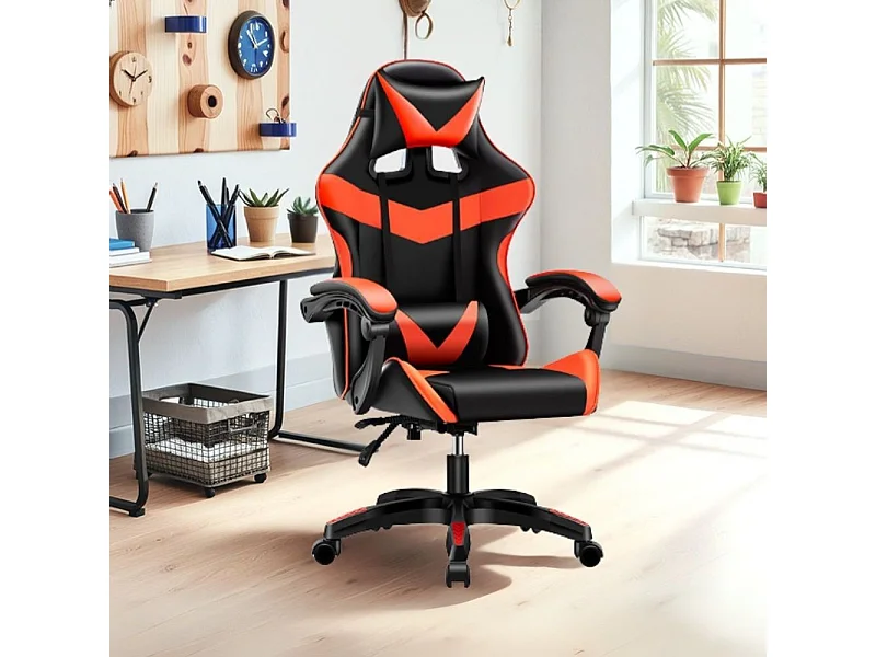 Poltrona Gaming colore nero rosso PVC – Comfort e Design