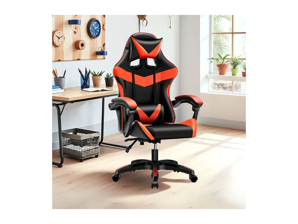 Poltrona Gaming colore nero rosso PVC – Comfort e Design