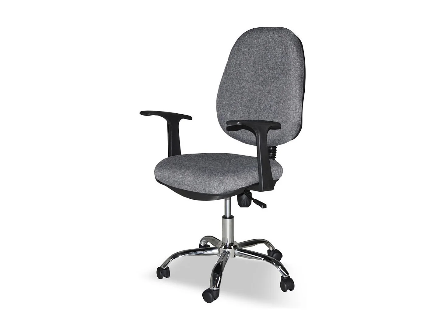 Poltrona da ufficio CR415 tessuto grigio base cromata con ruote