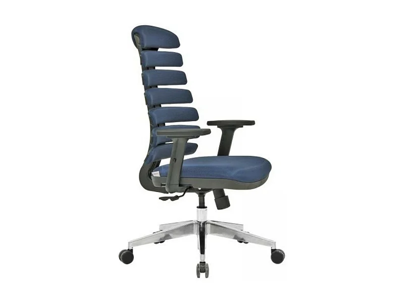 Poltrona ufficio braccioli regolabili Spring colore blu