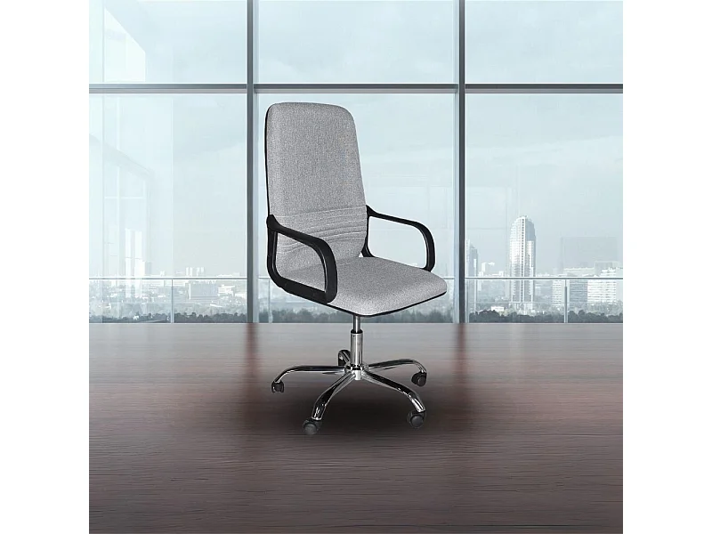 Poltrona da ufficio CR106H tessuto grigio