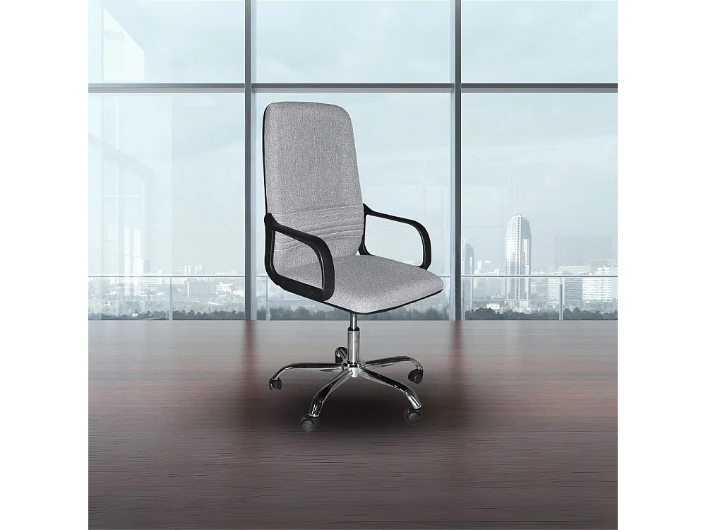Poltrona da ufficio CR106H tessuto grigio