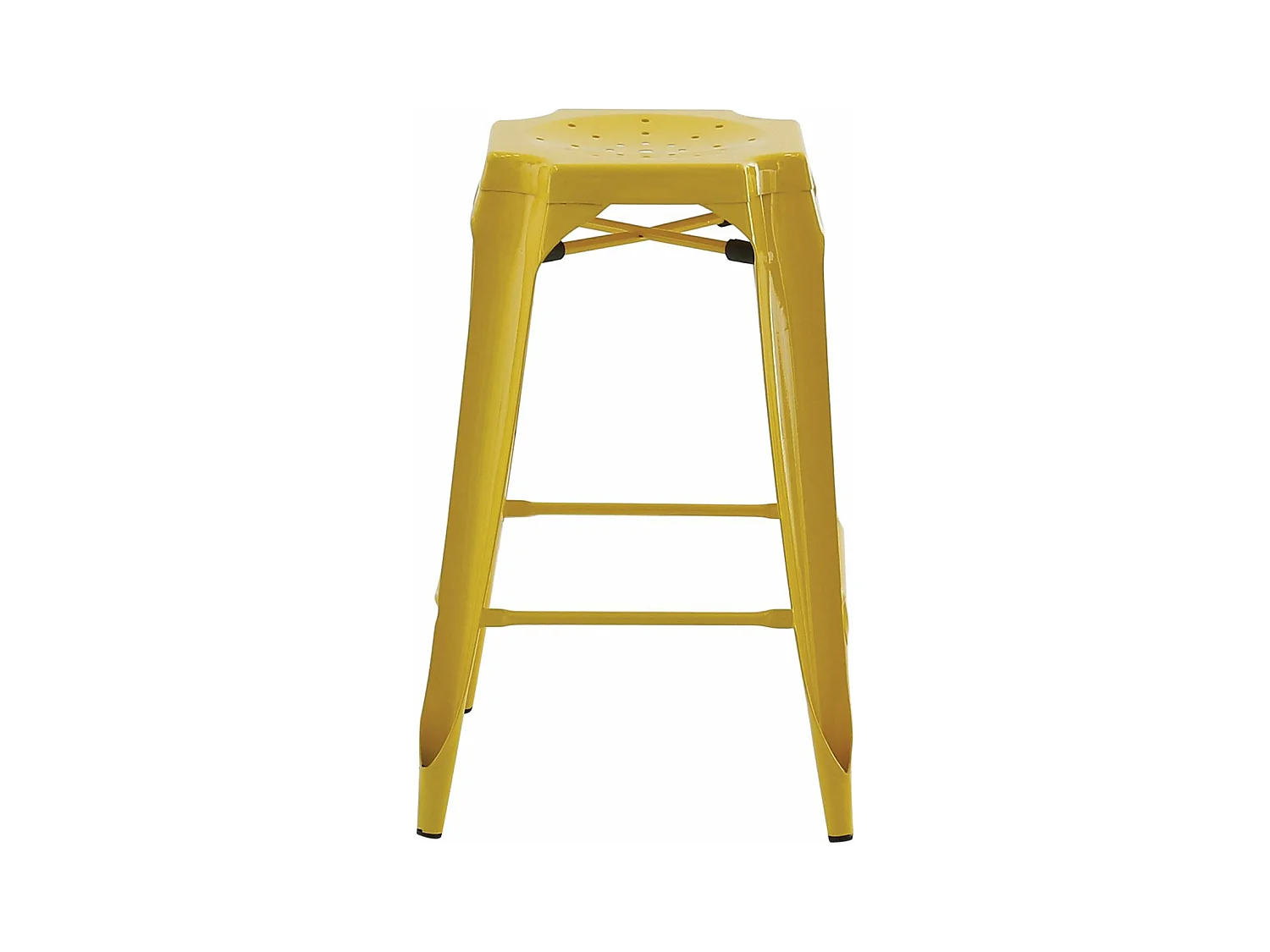 Tabouret de bar jaune h75cm INDUS