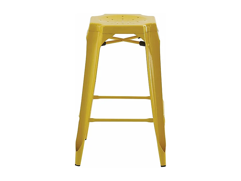 Tabouret de bar jaune h75cm INDUS
