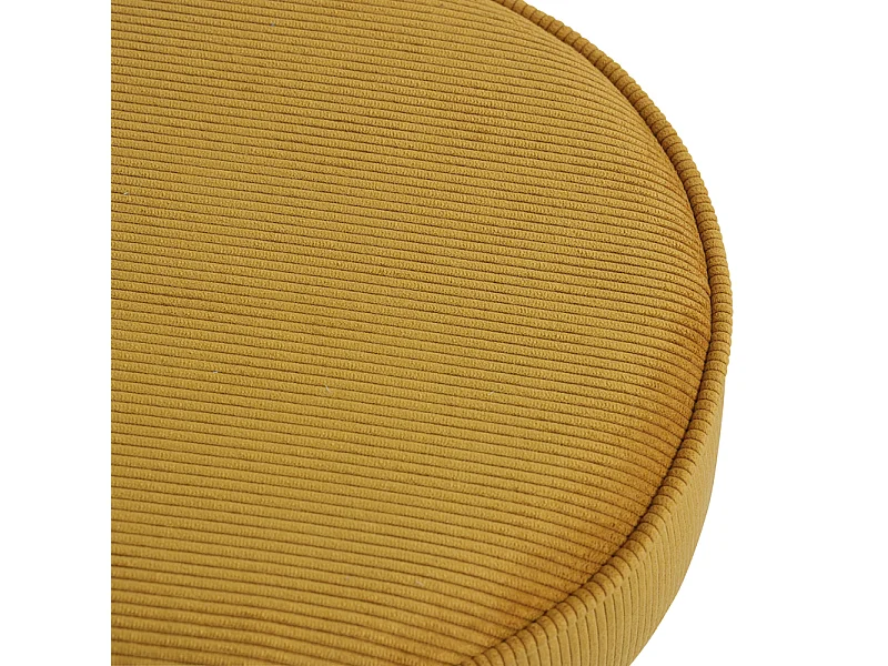 Tabouret velours côtelé abricot Popy