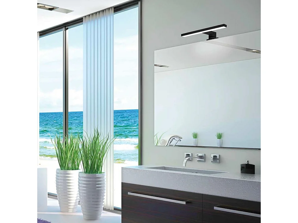 Lampada LED per bagno Kyra 300 mm colore nero