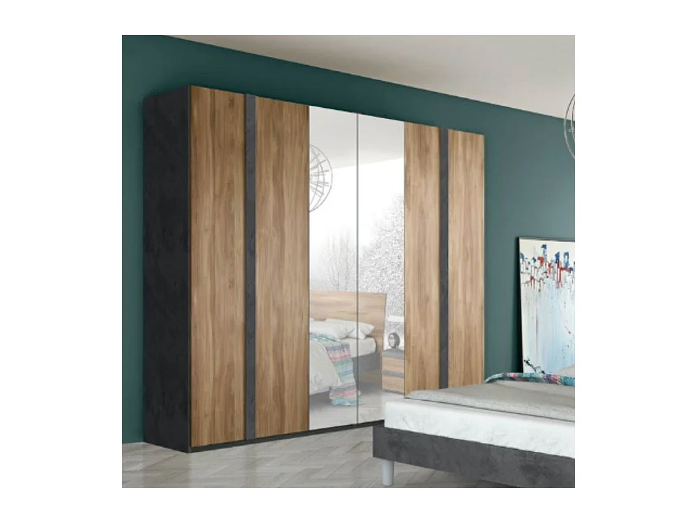 Camera da letto noce dark e antracite Borghese