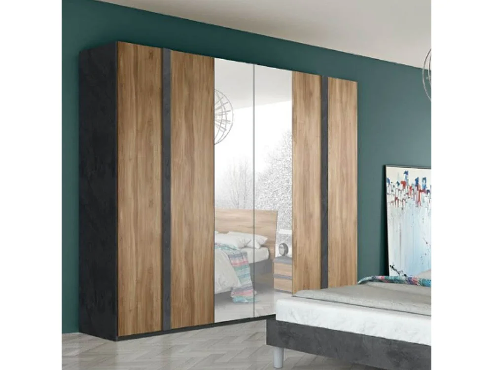 Camera da letto noce dark e antracite Borghese