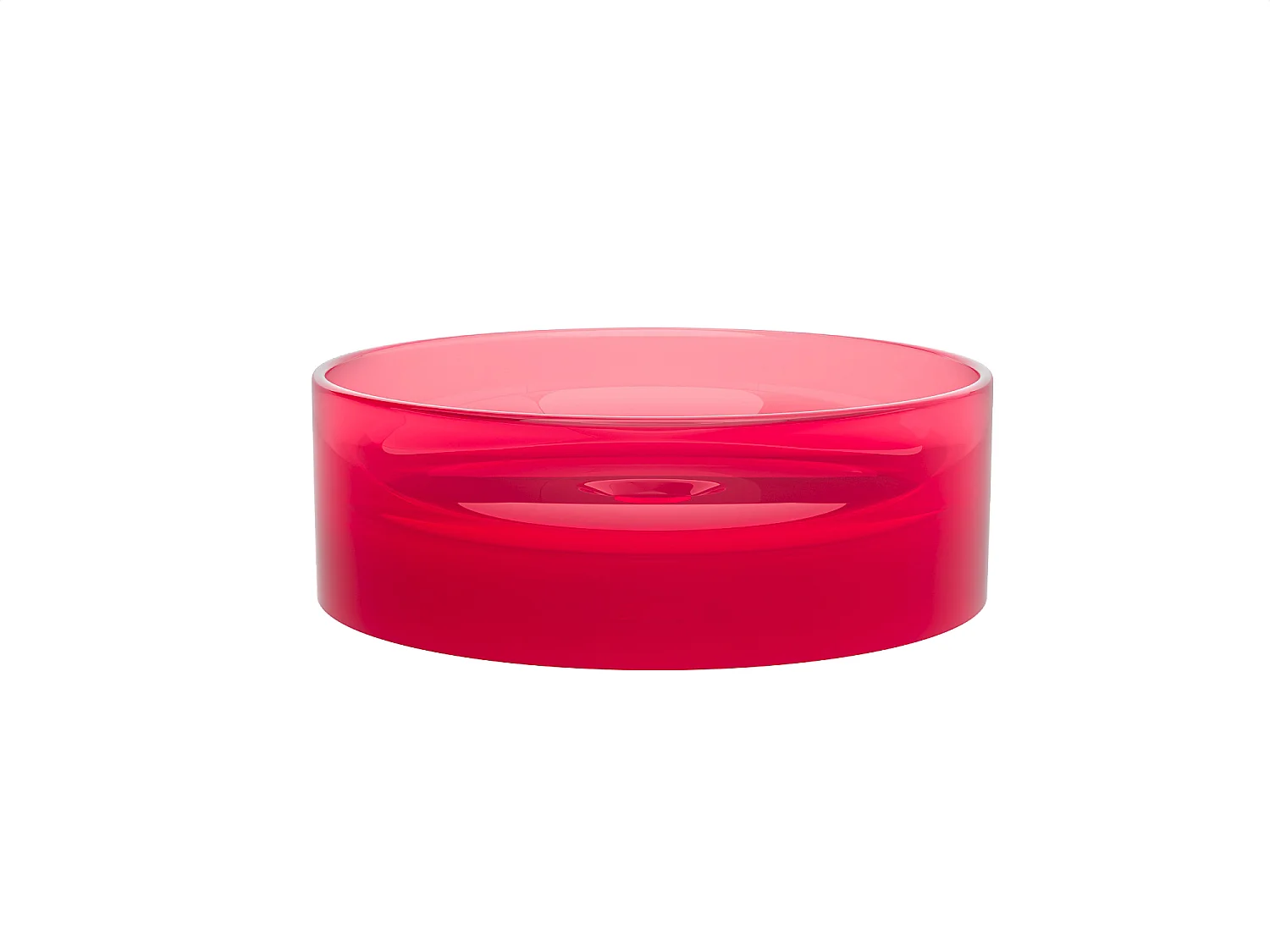 Vasque à poser ronde translucide en résine - 40 cm - Rouge - SPAVO