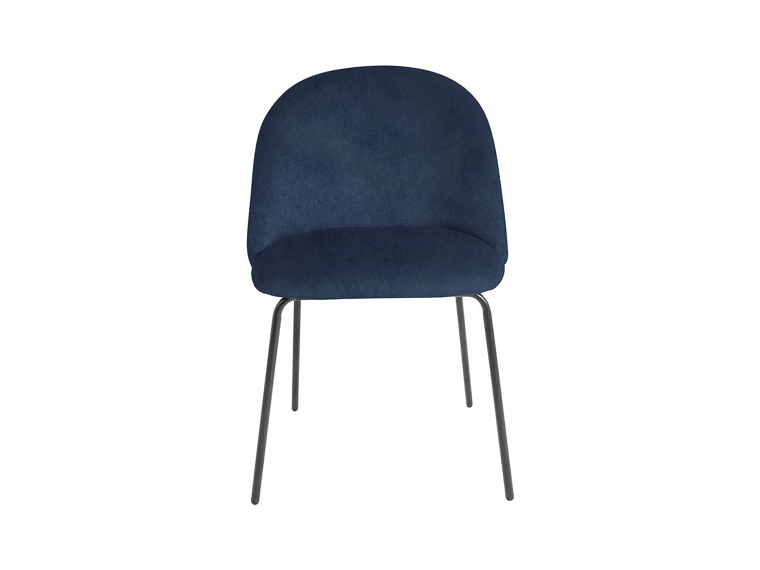 Chaise repas velours gris bleu YATA