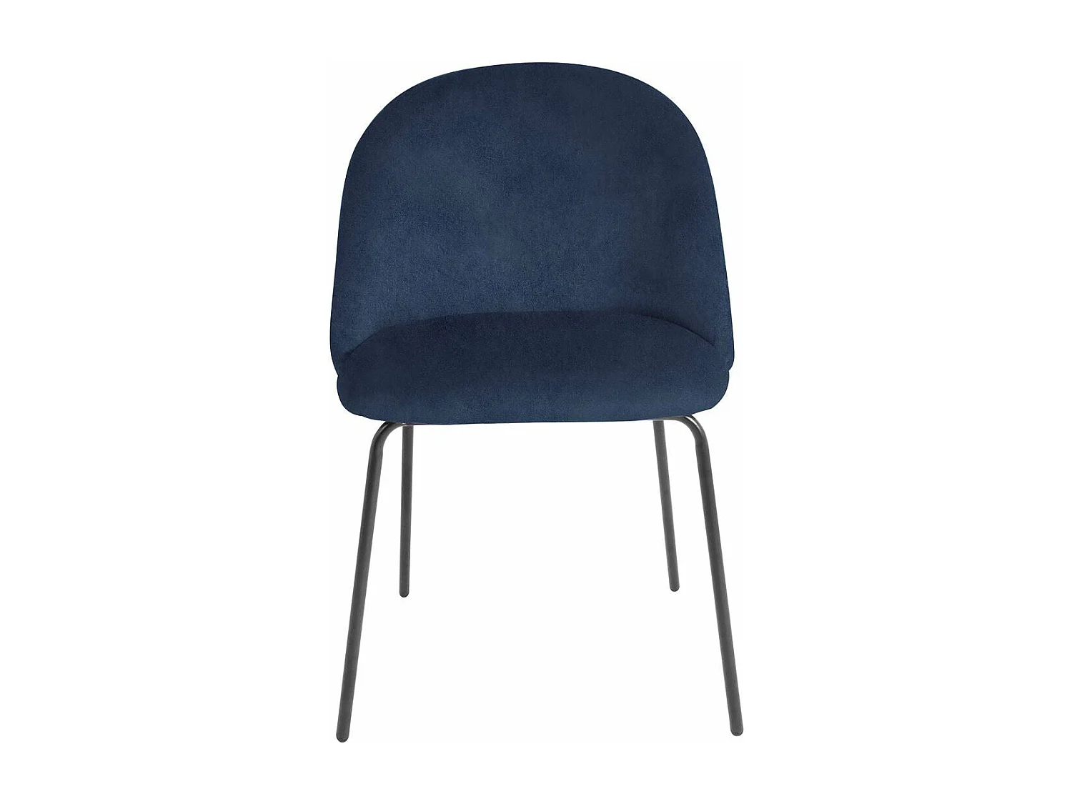 Chaise repas velours gris bleu YATA