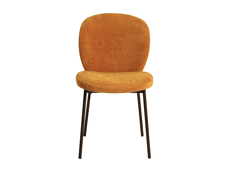 Chaise repas tissu cuivre Alba