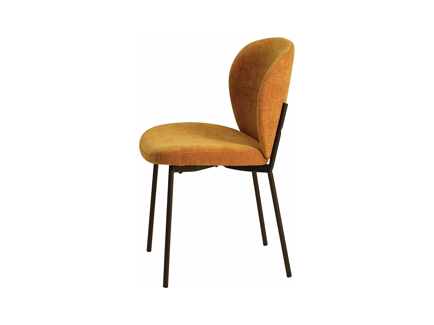 Chaise repas tissu cuivre Alba