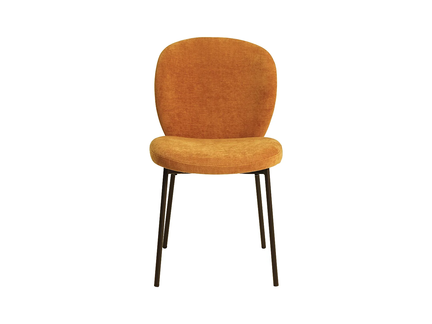 Chaise repas tissu cuivre Alba